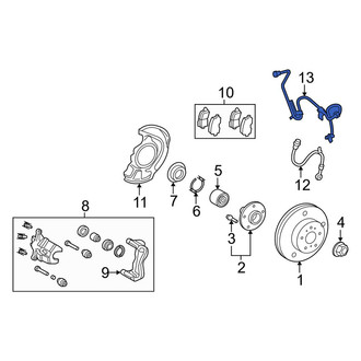 Toyota OE - Rear Left ABS Wheel Speed Sensor Wiring Harness