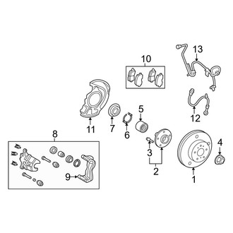 Toyota OE - Front Suspension - Brake Components (USA Built)