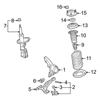 Toyota OE - Front Suspension - Suspension Components (Japan Built), (2.7L / 3.5L)