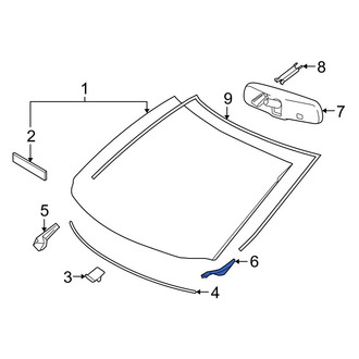 Toyota OE - Left Windshield Frame Weatherstrip Seal