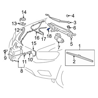 Toyota OE - Front Windshield Washer Nozzle