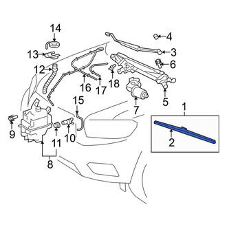 Toyota OE - Front Left Wiper Blade Refill