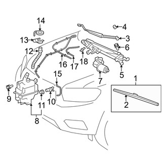 Toyota OE - Windshield - Wiper & Washer Components (Base / Limited / SE)