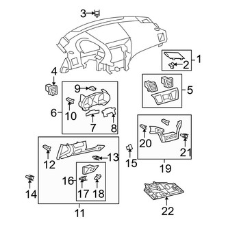 Toyota OE - Instrument Panel Components (Japan Built)
