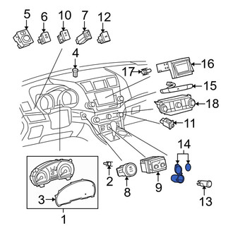 Toyota OE - Front 12 Volt Accessory Power Outlet Cover
