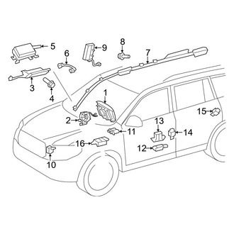 Toyota OE - Restraint Systems - Air Bag Components (USA Built), (Gas)