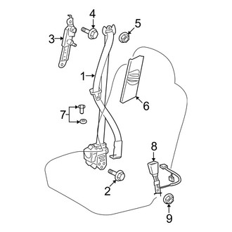 Toyota OE - Restraint Systems - Front Seat Belts (Japan Built)