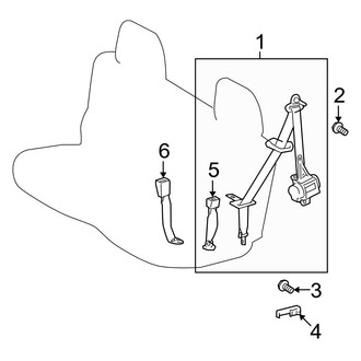 Toyota OE - Restraint Systems - Third Row Seat Belts (Japan Built)
