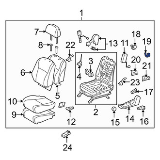 Toyota OE - Front Right Inner Seat Hinge Cover