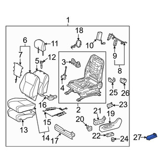 Toyota OE - Front Left Rearward Seat Track Cover