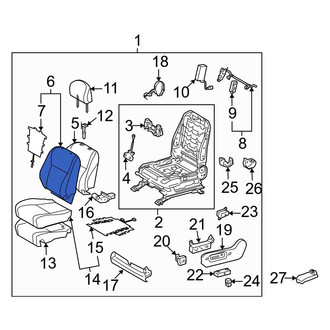 Toyota OE - Front Left Seat Back Cushion Cover