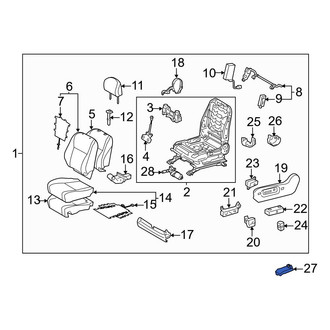 Toyota OE - Front Right Rearward Seat Track Cover