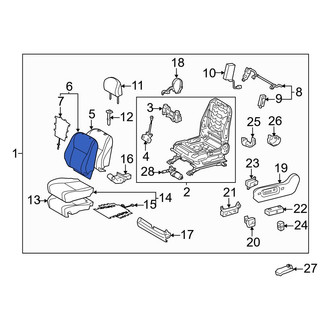 Toyota OE - Front Left Seat Back Cushion Cover