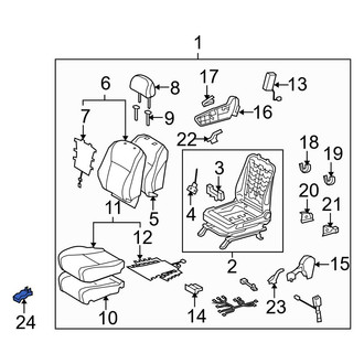 Toyota OE - Center Left Seat Track Cover