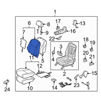 Toyota OE - Front Right Seat Back Cushion Cover