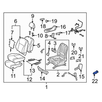 Toyota OE - Front Right Rearward Seat Track Cover