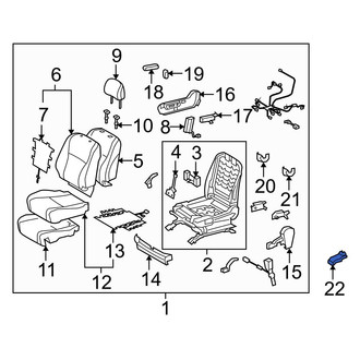 Toyota OE - Center Right Seat Track Cover