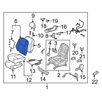 Toyota OE - Front Right Seat Back Cushion Cover