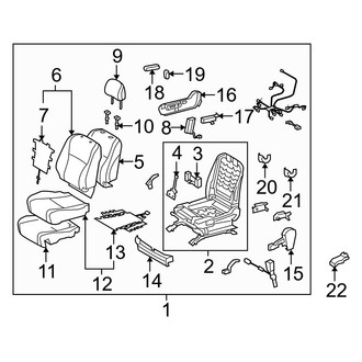 Toyota OE - Seats & Tracks - Passenger Seat Components (USA Built, Power), (Gas)
