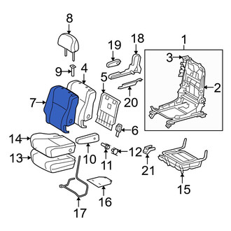 Toyota OE - Center Right Seat Back Cushion Cover