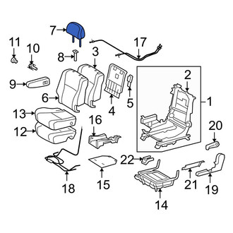 Toyota OE - Center Left Headrest