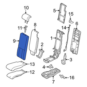 Toyota OE - Center Seat Back Cushion Cover