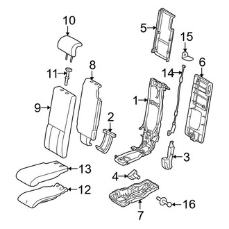 Toyota OE - Seats & Tracks - Second Row Seats (Japan Built, Center Seat)