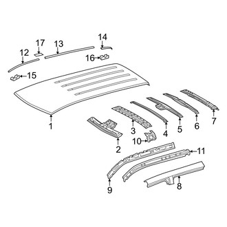 Toyota OE - Roof & Components (USA Built, W/O Sunroof)