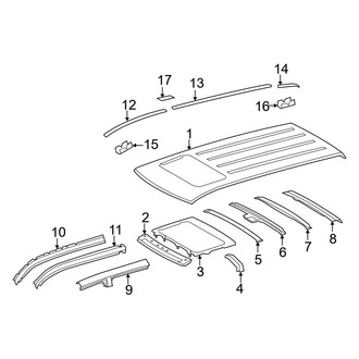 Toyota OE - Roof & Components (USA Built, With Sunroof)