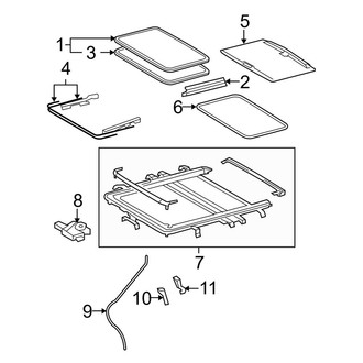 Toyota OE - Roof - Sunroof (USA Built), (Gas)