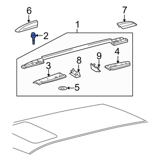 Toyota OE - Roof Luggage Carrier Side Rail Bolt