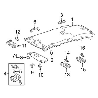 Toyota OE - Roof - Interior Trim (Japan Built, W/O Sunroof)