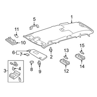 Toyota OE - Roof - Interior Trim (USA Built, W/O Sunroof), (Gas)