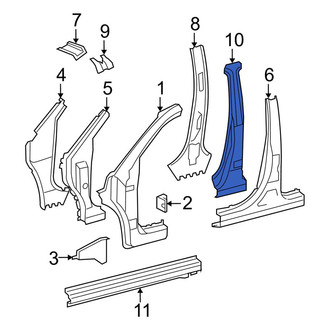 Toyota OE - Left Body B-Pillar Reinforcement