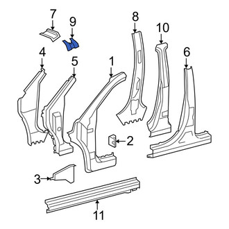 Toyota OE - Left Body B-Pillar Extension