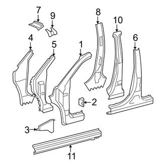 Toyota OE - Pillars, Rocker & Floor - Center Pillar & Rocker (Japan Built), (2.7L / 3.5L)