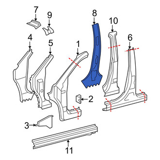 Toyota OE - Right Body B-Pillar