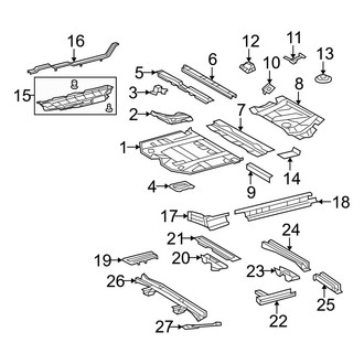 Toyota OE - Pillars, Rocker & Floor - Exterior Trim (2.7L / 3.5L)