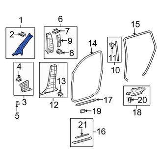 Toyota OE - Right Body A-Pillar Trim Panel