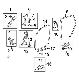 Toyota OE - Body A-Pillar Trim Panel Clip