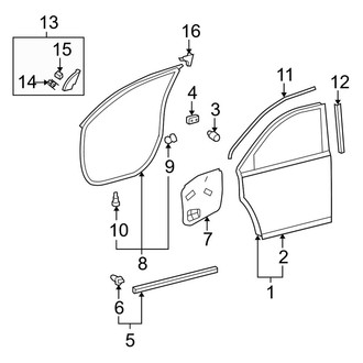 Toyota OE - Front Door - Door & Components (Japan Built), (2.7L / 3.5L)