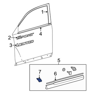 Toyota OE - Rear Lower Door Molding Clip