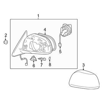 Toyota OE - Front Door - Outside Mirrors (USA Built), (Base / Base Premium / Limited / SE / Sport Premium)
