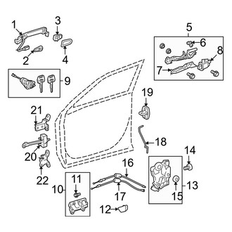 Toyota OE - Front Door - Lock & Hardware (USA Built)