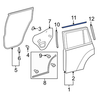 Toyota OE - Rear Right Upper Black Out Tape