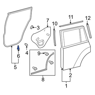 Toyota OE - Front Door Seal Clip