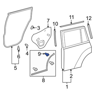 Toyota OE - Front Door Seal Clip