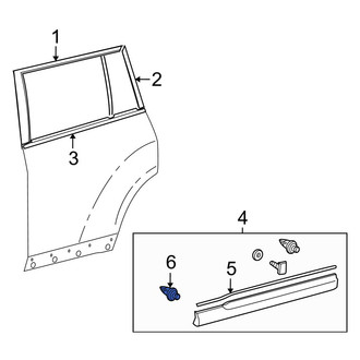 Toyota OE - Door Molding Clip