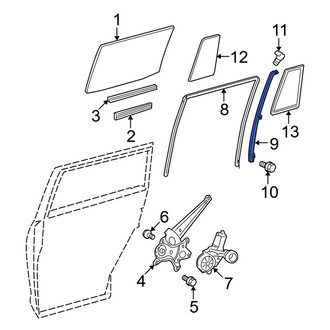 Toyota OE - Rear Right Door Window Division Bar