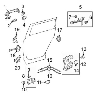 Toyota OE - Rear Door - Lock & Hardware (Japan Built)